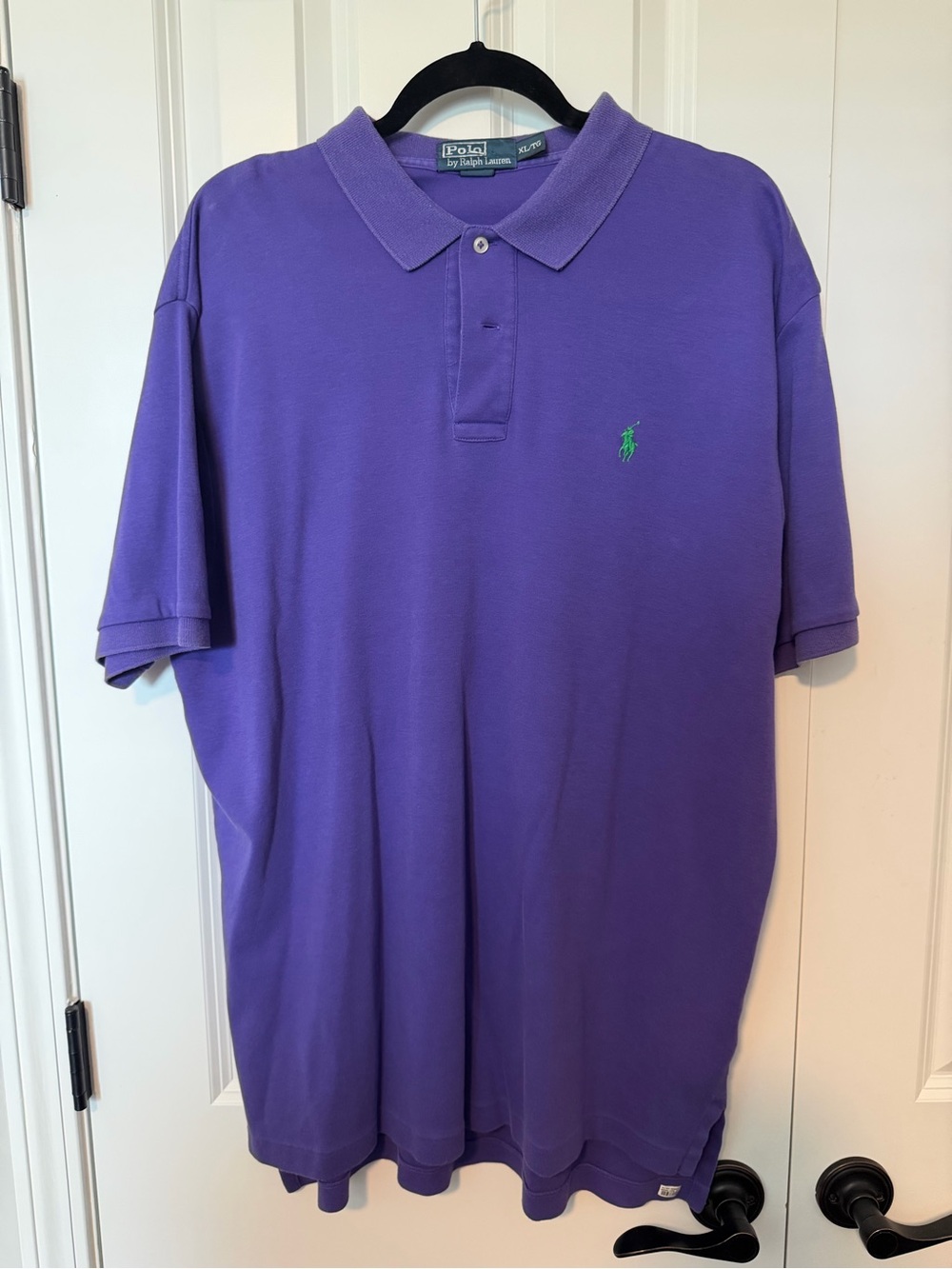 Ralph Lauren Purple Polo with Green Pony Logo